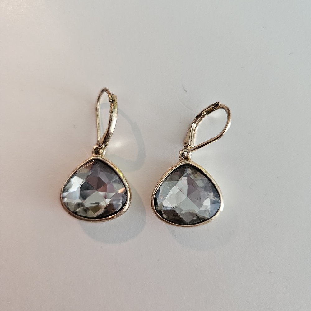 Elegant Gold and Silver Drop Earrings
